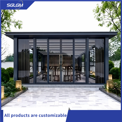 Portes à double vitrage en aluminium