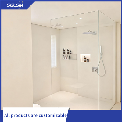 Porte de douche sans cadre