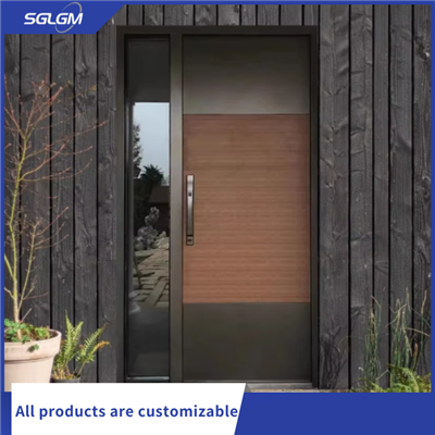 Porte d'entrée moderne en bois